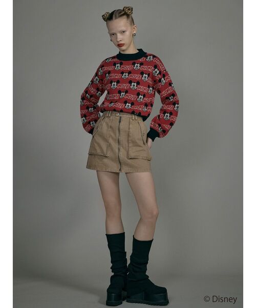 Disney（ディズニー）の「【ミッキーマウス】ジャガードニット（ニット/セーター・レディース・グレー/レッド・FREE）」の11枚目の写真