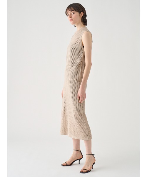JOHN SMEDLEY（ジョンスメドレー）の「コットン透かしレース編みロングニットワンピース（ワンピース・レディース・ベージュ系その他4・S）」の7枚目の写真
