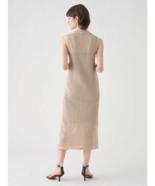 JOHN SMEDLEY（ジョンスメドレー）の「コットン透かしレース編みロングニットワンピース（ワンピース・レディース・ベージュ系その他4・S）」の9枚目の写真