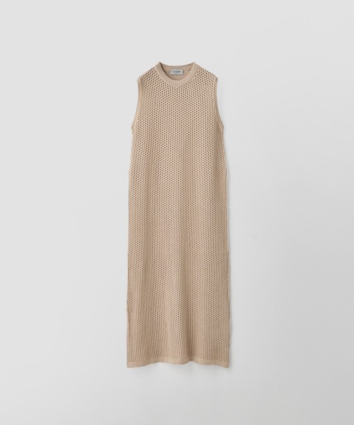 JOHN SMEDLEY（ジョンスメドレー）の「コットン透かしレース編みロングニットワンピース（ワンピース・レディース・ベージュ系その他4・S）」の2枚目の写真