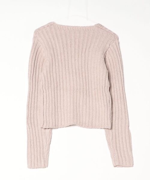 FREE STYLISTS(フリー スタイリスト)の「YUGA_YGMC Korean-style ribbon ribbed cardigan(Tシャツ/カットソー・レディース・オフホワイト/ダークグレー/ライトピンク/オリーブ・FREE)」の18枚目の写真