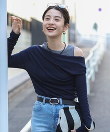 MAQWEL | 【MAQWEL/マクウェル】ウォッシャブルレイヤードドレープロンT(Tシャツ/カットソー)