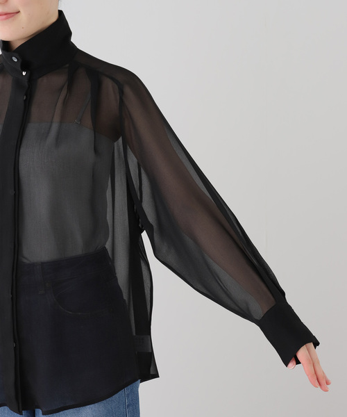 A PUPIL（アピューピル）の「【A PUPIL/ア ピューピル】別注 HNK RGLN BL ジョーゼットブラウス（シャツ/ブラウス・レディース・ブラック・MEDIUM）」の11枚目の写真