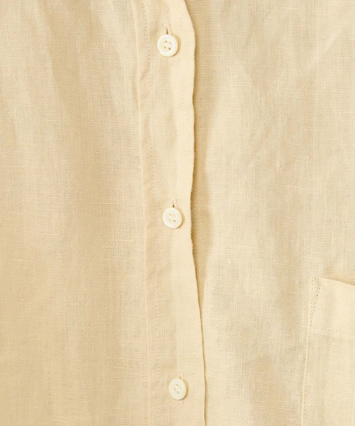 BABYLONE(バビロン)の「リネンBIGシルエットシャツ(シャツ/ブラウス・レディース・サックスブルー/ベージュ/チャコール/ホワイト・フリー)」の7枚目の写真