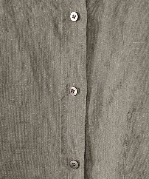 BABYLONE(バビロン)の「リネンBIGシルエットシャツ(シャツ/ブラウス・レディース・サックスブルー/ベージュ/チャコール/ホワイト・フリー)」の8枚目の写真