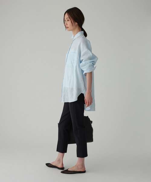 BABYLONE(バビロン)の「リネンBIGシルエットシャツ(シャツ/ブラウス・レディース・サックスブルー/ベージュ/チャコール/ホワイト・フリー)」の13枚目の写真