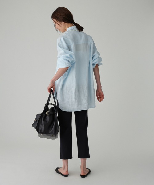 BABYLONE(バビロン)の「リネンBIGシルエットシャツ(シャツ/ブラウス・レディース・サックスブルー/ベージュ/チャコール/ホワイト・フリー)」の14枚目の写真