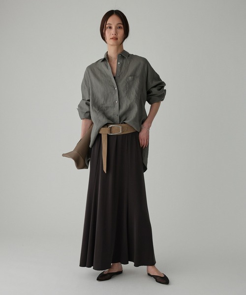 BABYLONE(バビロン)の「リネンBIGシルエットシャツ(シャツ/ブラウス・レディース・サックスブルー/ベージュ/チャコール/ホワイト・フリー)」の18枚目の写真