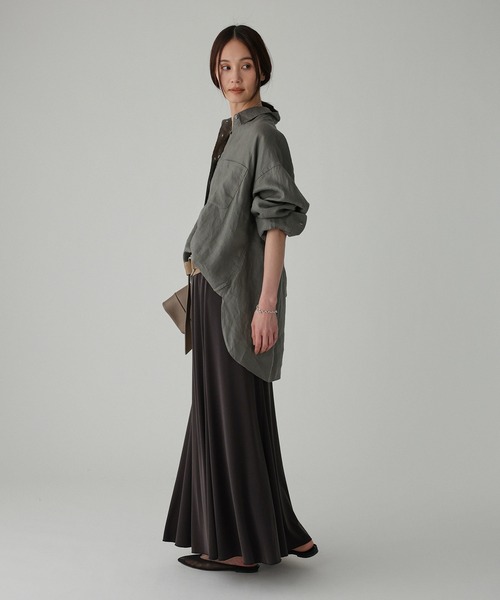 BABYLONE(バビロン)の「リネンBIGシルエットシャツ(シャツ/ブラウス・レディース・サックスブルー/ベージュ/チャコール/ホワイト・フリー)」の19枚目の写真