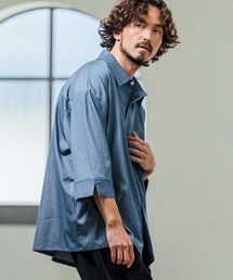 Magine（マージン）の「ms6419- Drapey Chambray Relax Fit Seven Sleeve Shirt シャンブレーシャツ(MGN-261-022)（シャツ/ブラウス）」