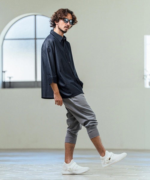 Magine（マージン）の「ms6419- Drapey Chambray Relax Fit Seven Sleeve Shirt シャンブレーシャツ(MGN-261-022)（シャツ/ブラウス・メンズ・ネイビー/オフホワイト/ブルー・48/46/44）」の7枚目の写真