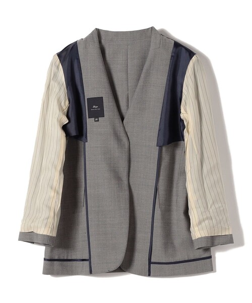SHIPS(シップス)の「SHIPS Primary Navy Label:カラー レス ジャケット(グレー)(ノーカラージャケット・レディース・グレー・36/38)」の3枚目の写真
