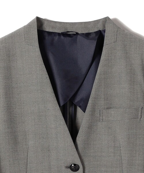 SHIPS(シップス)の「SHIPS Primary Navy Label:カラー レス ジャケット(グレー)(ノーカラージャケット・レディース・グレー・36/38)」の5枚目の写真