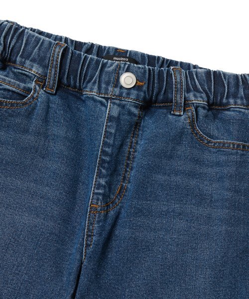 MUSINSA STANDARD KIDS（ムシンサスタンダードキッズ）の「テーパードバンディングデニムパンツ [ミディアムインディゴ]（デニムパンツ・レディース・その他・140/130/120/150/100/110）」の4枚目の写真