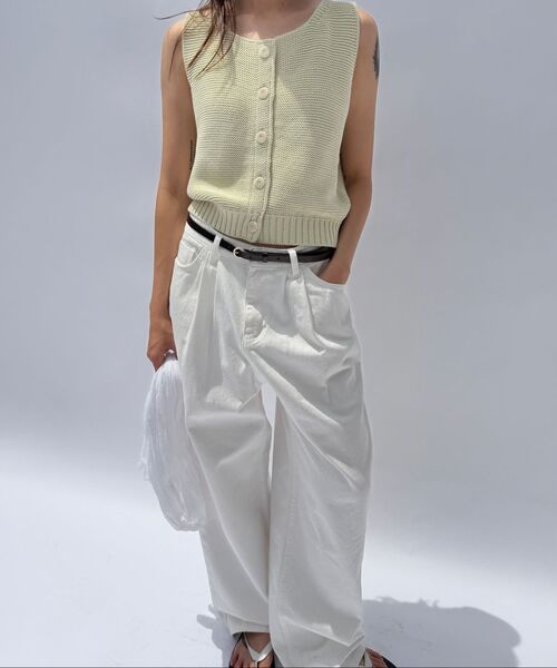 LEVAR（レバー）の「Overdyed Wide Denim - Off White（デニムパンツ・レディース・その他・X-SMALL/SMALL/MEDIUM）」の3枚目の写真