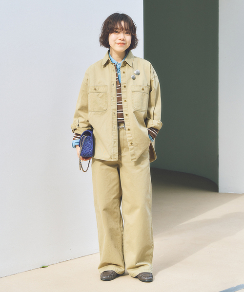 FRAMeWORK(フレームワーク)の「チノシャツ(シャツ/ブラウス・レディース・ベージュ/ホワイト・FREE)」の16枚目の写真