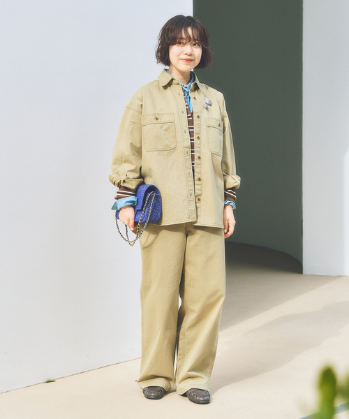 FRAMeWORK(フレームワーク)の「チノシャツ(シャツ/ブラウス・レディース・ベージュ/ホワイト・FREE)」の17枚目の写真