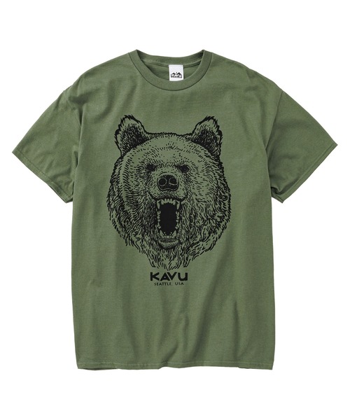 KAVU(カブー)の「KAVU/カブー Bear Tee/ベア Tシャツ(Tシャツ/カットソー・メンズ・オリーブドラブ/サンドベージュ/グレー/チャコールグレー・X-LARGE/LARGE/MEDIUM)」の4枚目の写真