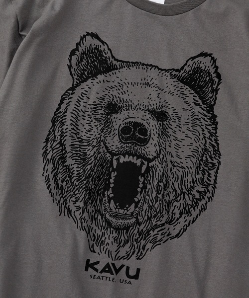 KAVU(カブー)の「KAVU/カブー Bear Tee/ベア Tシャツ(Tシャツ/カットソー・メンズ・オリーブドラブ/サンドベージュ/グレー/チャコールグレー・X-LARGE/LARGE/MEDIUM)」の7枚目の写真