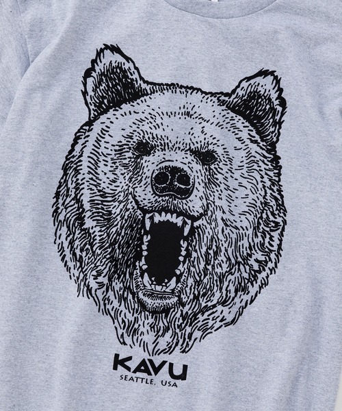 KAVU(カブー)の「KAVU/カブー Bear Tee/ベア Tシャツ(Tシャツ/カットソー・メンズ・オリーブドラブ/サンドベージュ/グレー/チャコールグレー・X-LARGE/LARGE/MEDIUM)」の12枚目の写真