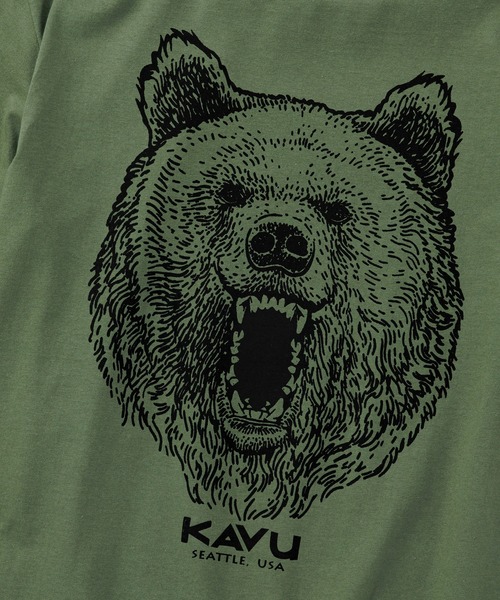 KAVU(カブー)の「KAVU/カブー Bear Tee/ベア Tシャツ(Tシャツ/カットソー・メンズ・オリーブドラブ/サンドベージュ/グレー/チャコールグレー・X-LARGE/LARGE/MEDIUM)」の21枚目の写真