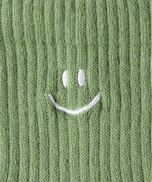 Right-on(ライトオン)の「【BASIC SOCKS】Qスマイル刺繍ソックス (遊び心 / 心地よいフィット / 大人カジュアル / ロングシーズン)(ソックス/靴下・レディース・グリーン/イエロー/オフホワイト/グレー/ブラック・フリー)」の12枚目の写真