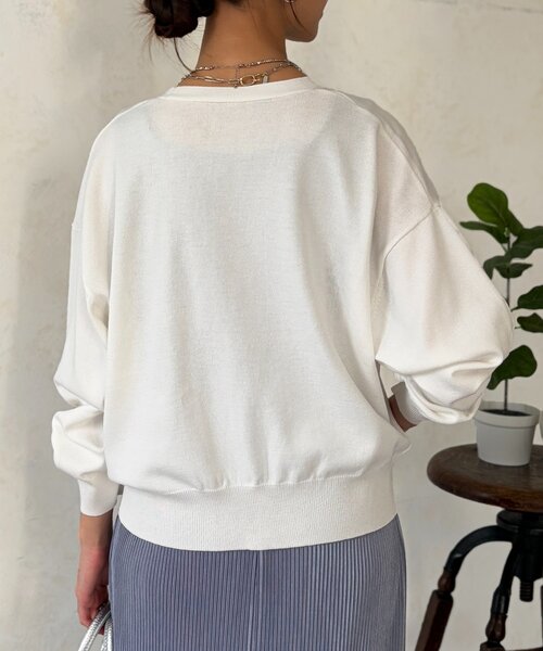 Chez toi（シェトワ）の「ニュアンスボタン長袖ニットカーディガン（カーディガン/ボレロ・レディース・ブラック/ホワイト/ブルー/イエロー・FREE）」の19枚目の写真