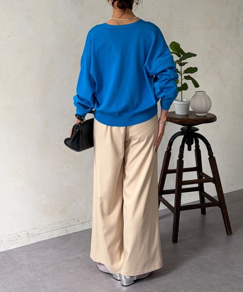 Chez toi（シェトワ）の「ニュアンスボタン長袖ニットカーディガン（カーディガン/ボレロ・レディース・ブラック/ホワイト/ブルー/イエロー・FREE）」の7枚目の写真