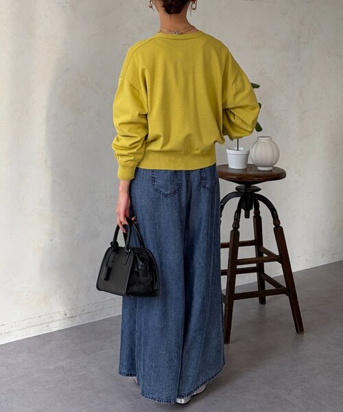 Chez toi（シェトワ）の「ニュアンスボタン長袖ニットカーディガン（カーディガン/ボレロ・レディース・ブラック/ホワイト/ブルー/イエロー・FREE）」の15枚目の写真