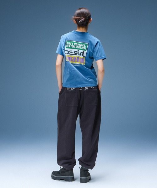 X-girl(エックスガール)の「SCRIPT LOGO SWEATPANTS(スウェットパンツ・レディース・ブラック/アッシュ・S/M)」の9枚目の写真