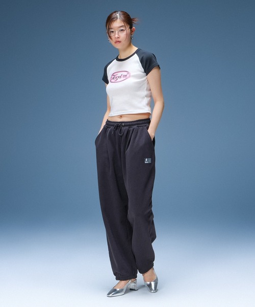 X-girl(エックスガール)の「SCRIPT LOGO SWEATPANTS(スウェットパンツ・レディース・ブラック/アッシュ・S/M)」の11枚目の写真
