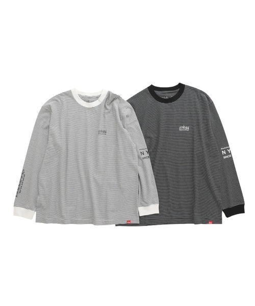 Manhattan Portage（マンハッタンポーテージ）の「Long Sleeve T-Shirts（Tシャツ/カットソー・メンズ・ブラック/ホワイト・LARGE/MEDIUM/SMALL/X-LARGE）」の10枚目の写真