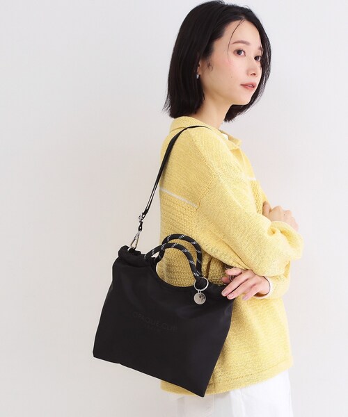 OPAQUE.CLIP(オペークドットクリップ)の「2WAYミニロープハンドルバッグ(ハンドバッグ・レディース・オフホワイト/ブラック/ブラウン系その他・00)」の2枚目の写真