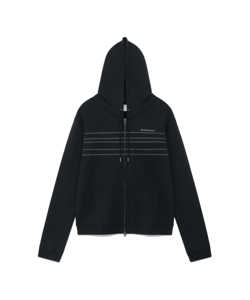 THECOLDESTMOMENT(ザコールデストモーメント)の「TCM note hooded zip-up (black)(パーカー・レディース・その他・LARGE/SMALL/MEDIUM)」の1枚目の写真