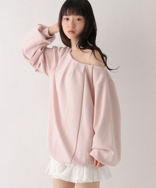 Heather（ヘザー）の「フロントタックチュニックスウェット　659601（スウェット・レディース・ピンク/オートミール/グレー・FREE）」の13枚目の写真