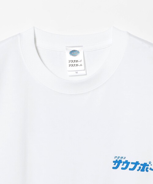 mmts(マミタス)の「【別注】weekly SAUNABOY / サウナTシャツ 旅行 レイヤード 洗濯可能 主役トップス ライブ サ旅 サ活 猫 サウナボーイ(Tシャツ/カットソー・レディース・ブラック/ホワイト・XL/S/M/L)」の3枚目の写真