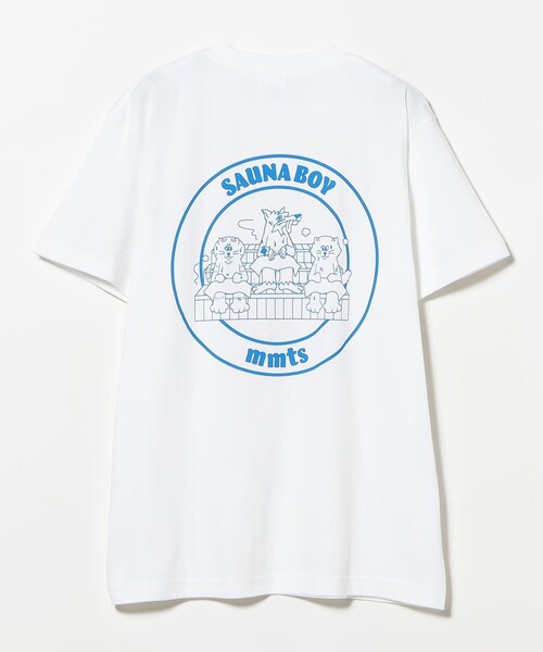 mmts(マミタス)の「【別注】weekly SAUNABOY / サウナTシャツ 旅行 レイヤード 洗濯可能 主役トップス ライブ サ旅 サ活 猫 サウナボーイ(Tシャツ/カットソー・レディース・ブラック/ホワイト・XL/S/M/L)」の5枚目の写真