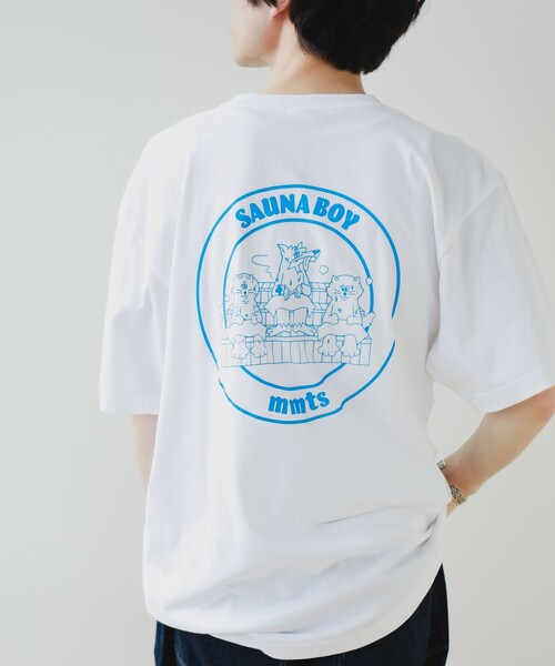 mmts(マミタス)の「【別注】weekly SAUNABOY / サウナTシャツ 旅行 レイヤード 洗濯可能 主役トップス ライブ サ旅 サ活 猫 サウナボーイ(Tシャツ/カットソー・レディース・ブラック/ホワイト・XL/S/M/L)」の10枚目の写真