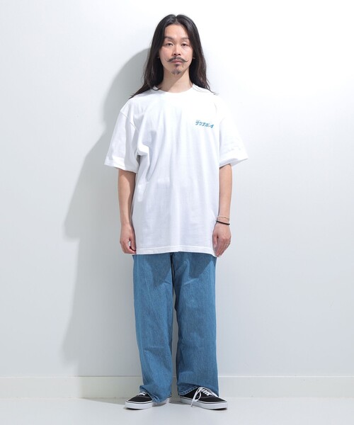 mmts(マミタス)の「【別注】weekly SAUNABOY / サウナTシャツ 旅行 レイヤード 洗濯可能 主役トップス ライブ サ旅 サ活 猫 サウナボーイ(Tシャツ/カットソー・レディース・ブラック/ホワイト・XL/S/M/L)」の11枚目の写真
