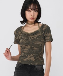 3.3 Field Trip （3.3フィールドトリップ）の「3.3 Field Trip/レースストールアソートショートスリーブトップス（Tシャツ/カットソー）」