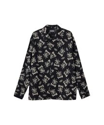 HYSTERIC GLAMOUR | BAD ASS WHISKY柄 フラットカラーシャツ(シャツ/ブラウス)