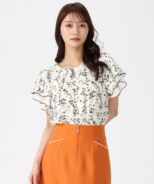 MISCH MASCH(ミッシュマッシュ)の「2026春夏新作 金ホックメロー配色ブラウス(シャツ/ブラウス・レディース・ピンク/ホワイト/ブラック/ホワイト×ブラック/ブルー・フリ-)」の18枚目の写真