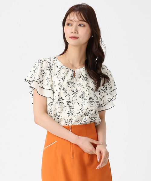 MISCH MASCH(ミッシュマッシュ)の「2026春夏新作 金ホックメロー配色ブラウス(シャツ/ブラウス・レディース・ピンク/ホワイト/ブラック/ホワイト×ブラック/ブルー・フリ-)」の19枚目の写真