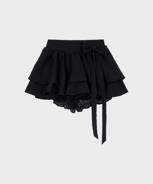 ALKI ALKA(アルキアルカ)の「Jacquard Mini Skirt (Black)(スカート・レディース・ブラック・FREE)」の6枚目の写真