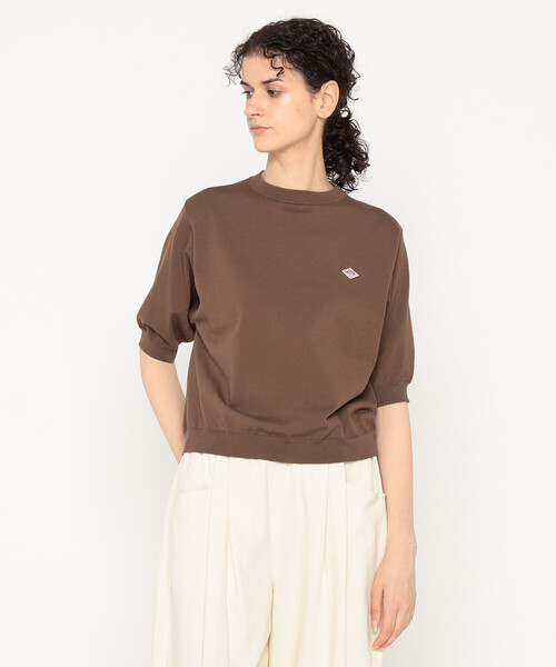 DANTON(ダントン)の「Women's Jersey Knit Half Sleeve Crew Neck Pullover(ニット/セーター・レディース・ブラック/ブラウン系その他2/グレー/レッド/ライトブルー/ブルー・36/38)」の3枚目の写真