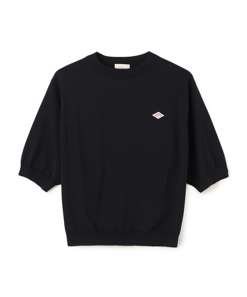 Women's Jersey Knit Half Sleeve Crew Neck Pullover（ニット