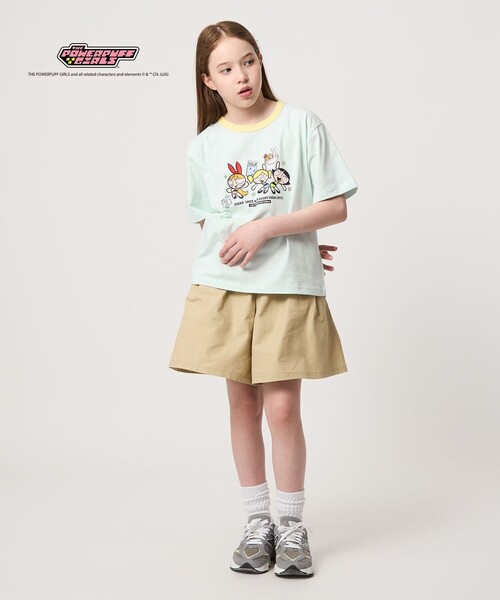 green label relaxing(グリーンレーベルリラクシング)の「【別注】<The Powerpuff Girls> リンガー Tシャツ / キッズ 140cmー150cm(Tシャツ/カットソー・キッズ・ダークグレー/ライトピンク/ライトブルー・150cm/140cm)」の5枚目の写真