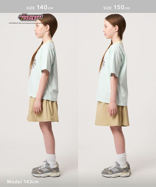green label relaxing(グリーンレーベルリラクシング)の「【別注】<The Powerpuff Girls> リンガー Tシャツ / キッズ 140cmー150cm(Tシャツ/カットソー・キッズ・ダークグレー/ライトピンク/ライトブルー・150cm/140cm)」の7枚目の写真