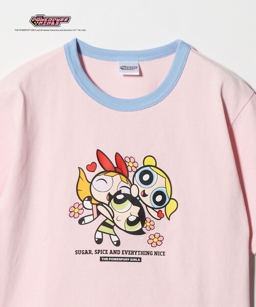green label relaxing(グリーンレーベルリラクシング)の「【別注】<The Powerpuff Girls> リンガー Tシャツ / キッズ 140cmー150cm(Tシャツ/カットソー・キッズ・ダークグレー/ライトピンク/ライトブルー・150cm/140cm)」の10枚目の写真