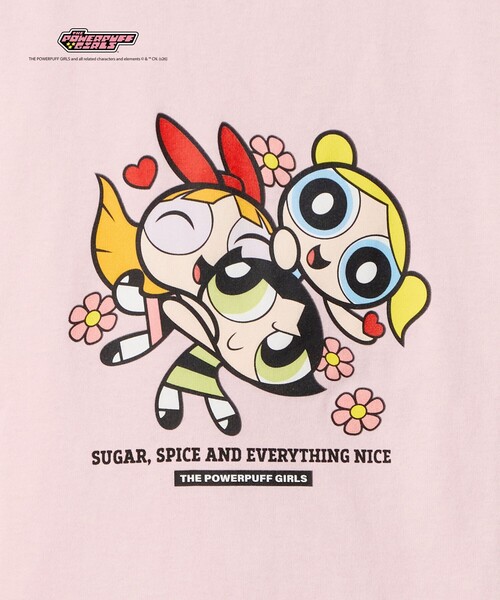 green label relaxing(グリーンレーベルリラクシング)の「【別注】<The Powerpuff Girls> リンガー Tシャツ / キッズ 140cmー150cm(Tシャツ/カットソー・キッズ・ダークグレー/ライトピンク/ライトブルー・150cm/140cm)」の12枚目の写真
